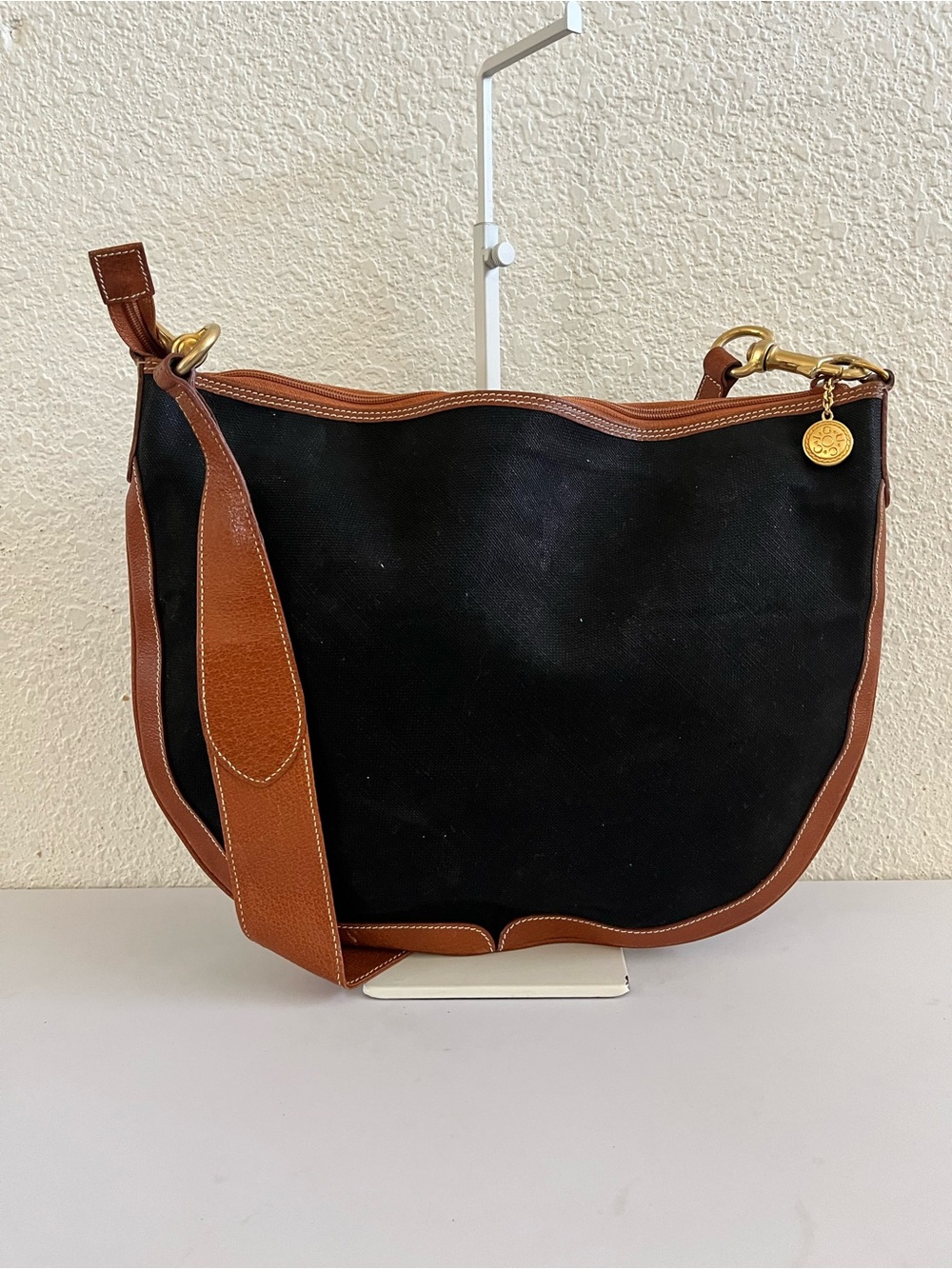 Gucci cloth/leather vintage shoulder Bag